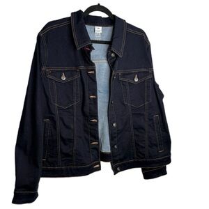 Love Dark Blue Stretch Denim Jacket 3X